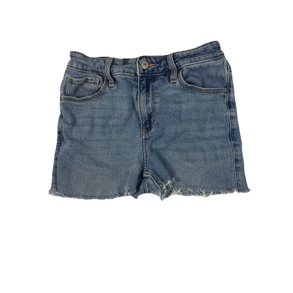 Abercrombie‎ & Fitch Women's The Skinny High Rise Denim Frayed Hem Shorts 27 4R - Picture 1 of 7